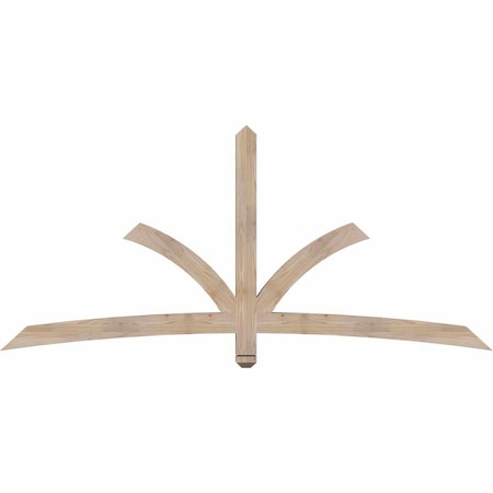 Ekena Millwork Davenport Smooth Timber Gable Bracket, Douglas Fir, 84"W x 38"H x 3 1/2"D x 3 1/2"F, 11/12 Pitch GBW084X38X0404DAV00SDF